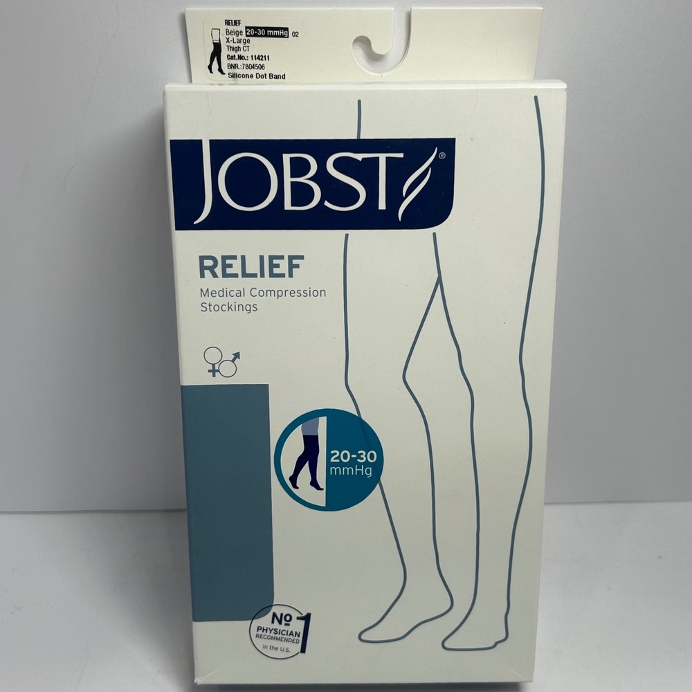 Jobst Relief 20-30 mmHg Thigh High Compression Stockings Beige XL 114211